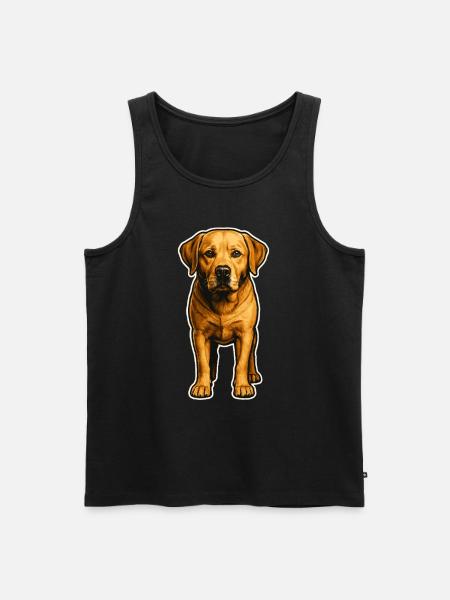 Loyal Dog – Labrador - Men's Premium Organic Tank Top - black