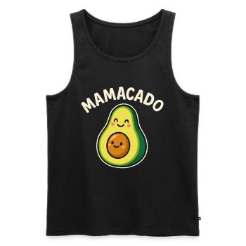Mamacado – Maman Avocat Doux - Débardeur bio Premium Homme - noir - Devant - Michal (187cm)