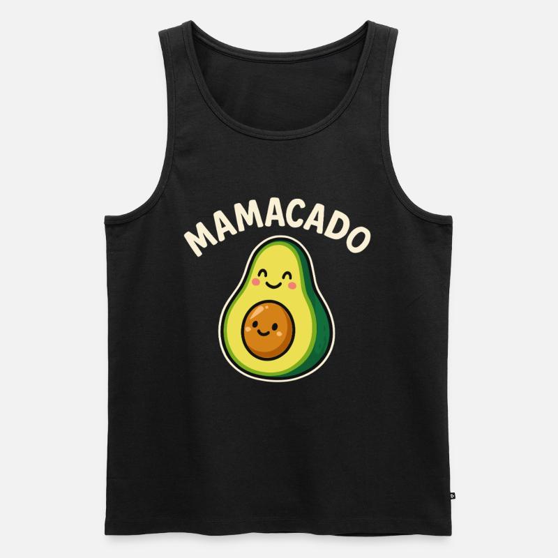 Mamacado – Maman Avocat Doux - Débardeur bio Premium Homme - noir