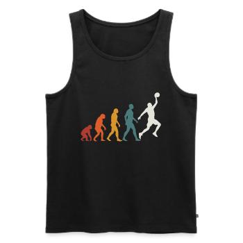 Evolution Basketball Basketball - Men's Premium Organic Tank Top - black - Front - AI Model Male 178 light (178cm)
