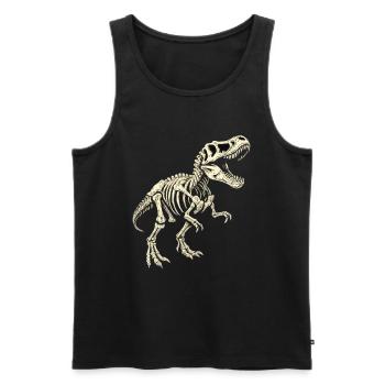 T-Rex Skeleton – Dinosaur Fossil Design - Men's Premium Organic Tank Top - black - Front - Michal (187cm)
