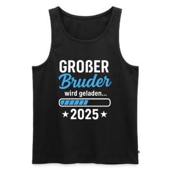 Big Brother Will Be Loaded 2025 – Grossesse - Débardeur bio Premium Homme - noir - Devant - Michal (187cm)