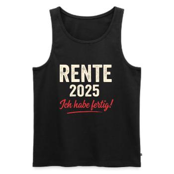 Pension 2025 – I'm done - Men's Premium Organic Tank Top - black - Front - Michal (187cm)