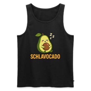 Schlavocado Avocat Sleeping Humour - Débardeur bio Premium Homme - noir - Devant - Michal (187cm)