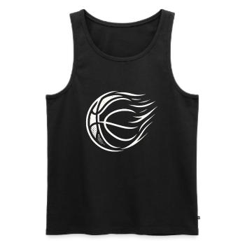 Basketball Flame Ball Design - Men's Premium Organic Tank Top - black - Front - AI Model Male 178 light (178cm)