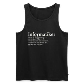 Computer scientist definition funny - Men's Premium Organic Tank Top - black - Front - Michal (187cm)