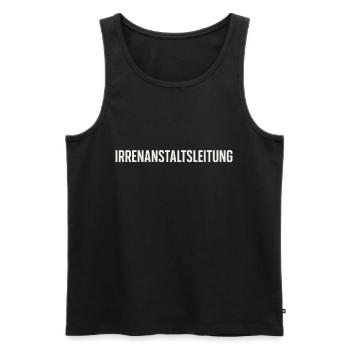 Mental Management – Fun Shirt with Statement - Men's Premium Organic Tank Top - black - Front - Michal (187cm)