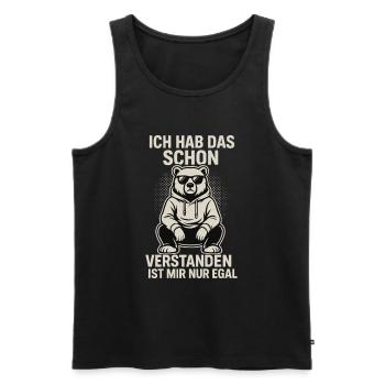 I got it – I just don't care | Funny - Men's Premium Organic Tank Top - black - Front - Michal (187cm)