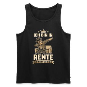 I'm retired – I don't have to do anything - Men's Premium Organic Tank Top - black - Front - AI Model Male 178 light (178cm)