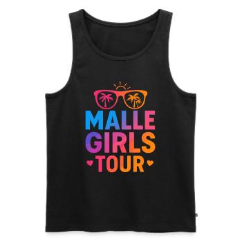 Malle Girls Tour – Partycrew Shirt - Männer Premium Bio Tank Top - Schwarz - Vorne - AI Model Male 178 light (178cm)