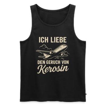 Ich liebe den Geruch von Kerosin - Männer Premium Bio Tank Top - Schwarz - Vorne - AI Model Male 178 light (178cm)