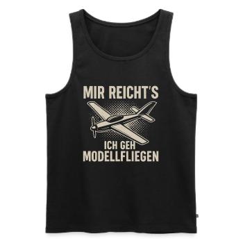 J’en ai assez, je vais faire de l’aéromodélisme - Débardeur bio Premium Homme - noir - Devant - AI Model Male 178 light (178cm)