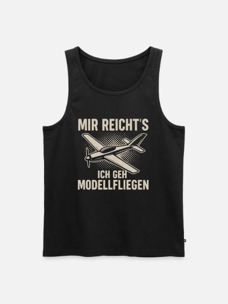 Mir reicht’s – Ich geh Modellfliegen - Männer Premium Bio Tank Top - Schwarz