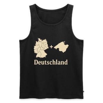 Deutschland + Mallorca = Liebe - Männer Premium Bio Tank Top - Schwarz - Vorne - Michal (187cm)