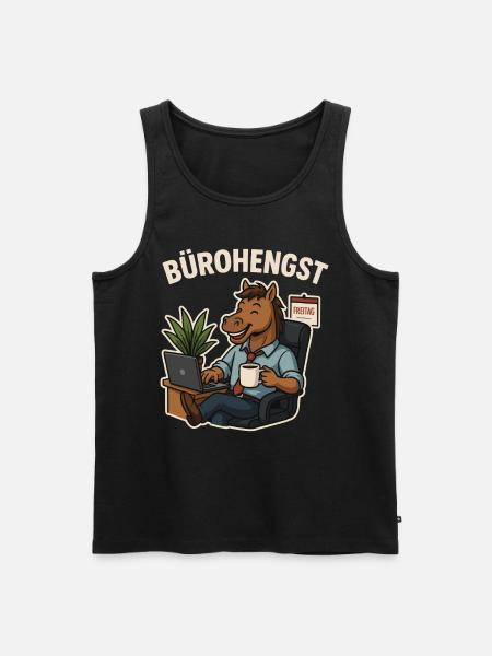 Office Stallion – Funny Office Shirt - Men's Premium Organic Tank Top - black