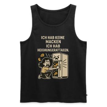 Cravings Fridge Saying Shirt - Men's Premium Organic Tank Top - black - Front - AI Model Male 178 light (178cm)