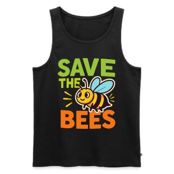 Save the Bees Bee Protection - Men's Premium Organic Tank Top - black - Front - AI Model Male 178 light (178cm)