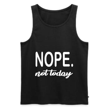 NOPE. not today - Männer Premium Bio Tank Top - Schwarz - Vorne - AI Model Male 178 light (178cm)