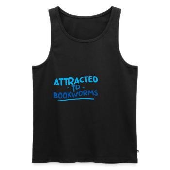 Attracted To Bookworms 4 - Men's Premium Organic Tank Top - black - Front - Michal (187cm)