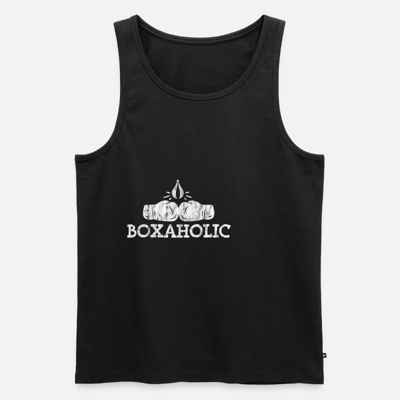 Accro au boxe 3 - Débardeur bio Premium Homme - noir