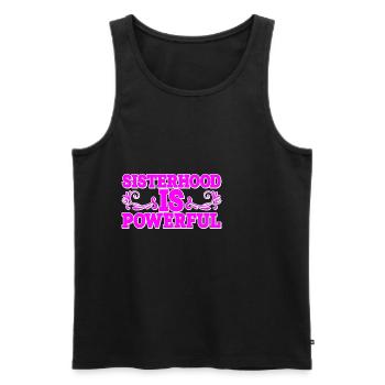 Sisterhood is Powerful 13 - Männer Premium Bio Tank Top - Schwarz - Vorne - AI Model Male 178 light (178cm)