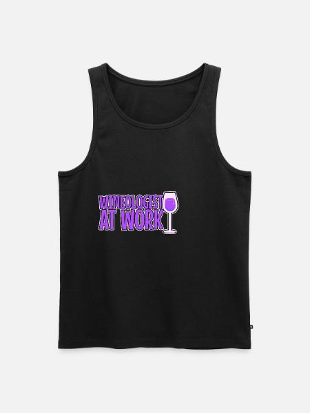 Wineologist At Work 2 - Men's Premium Organic Tank Top - black