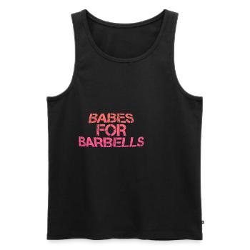 Babes For Barbells 3 - Männer Premium Bio Tank Top - Schwarz - Vorne - Michal (187cm)