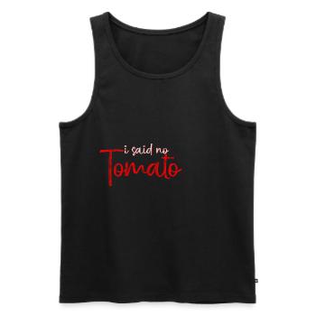 I Said No Tomato 2 - Men's Premium Organic Tank Top - black - Front - AI Model Male 178 light (178cm)
