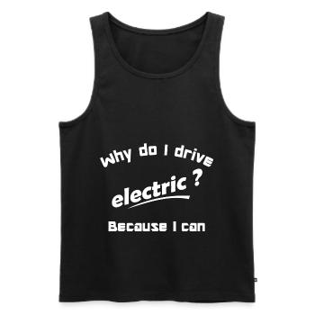 electric - Men's Premium Organic Tank Top - black - Front - Michal (187cm)
