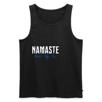 Namaste Hors de lui 2 - Débardeur bio Premium Homme - noir - Devant - Michal (187cm)