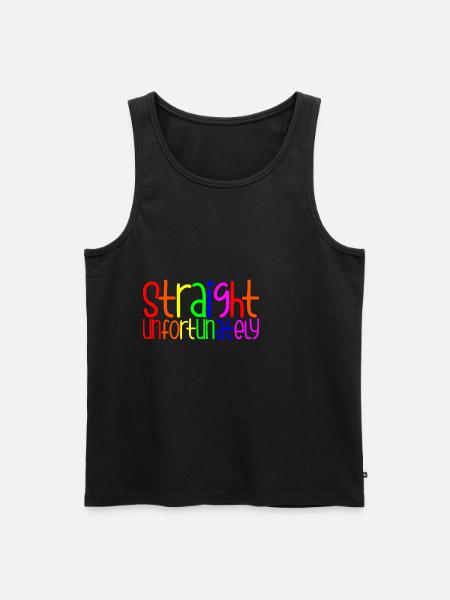 Straight Unfortunately 4 - Men's Premium Organic Tank Top - black
