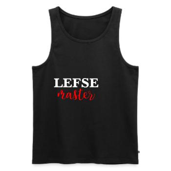 Lefse Master 18 - Men's Premium Organic Tank Top - black - Front - AI Model Male 178 light (178cm)