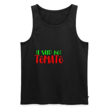 I Said No Tomato - Men's Premium Organic Tank Top - black - Front - AI Model Male 178 light (178cm)