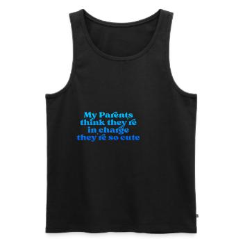 My Parents Think Theyre In Charge They're So Cute4 - Men's Premium Organic Tank Top - black - Front - Michal (187cm)