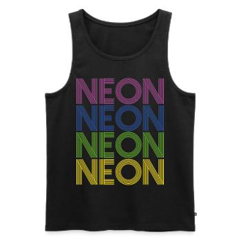 Neon Farben 80er Achtziger bunt Sommer Retro Idee - Männer Premium Bio Tank Top - Schwarz - Vorne - AI Model Male 178 light (178cm)