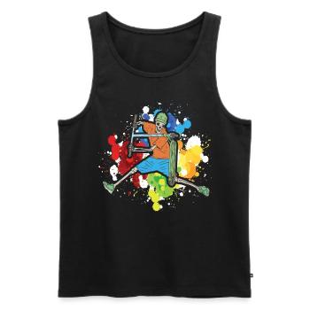scooter stunt - Männer Premium Bio Tank Top - Schwarz - Vorne - AI Model Male 178 light (178cm)