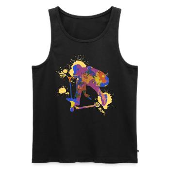 Stunt Scooter - Männer Premium Bio Tank Top - Schwarz - Vorne - AI Model Male 178 light (178cm)