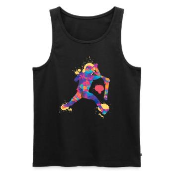Scooter stunt colorful - Männer Premium Bio Tank Top - Schwarz - Vorne - Michal (187cm)