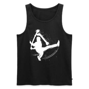 Scooter stunt trick - Männer Premium Bio Tank Top - Schwarz - Vorne - AI Model Male 178 light (178cm)