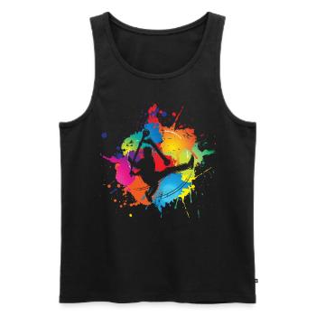Stunt Scooter - Männer Premium Bio Tank Top - Schwarz - Vorne - AI Model Male 178 light (178cm)