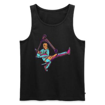 Stunt Scooter - Männer Premium Bio Tank Top - Schwarz - Vorne - AI Model Male 178 light (178cm)