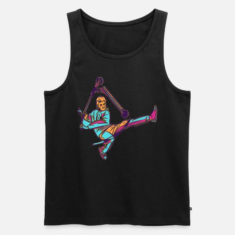 Stunt Scooter - Männer Premium Bio Tank Top - Schwarz