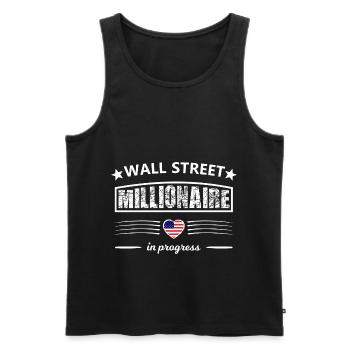 Wall Street Millionaire - Männer Premium Bio Tank Top - Schwarz - Vorne - Michal (187cm)