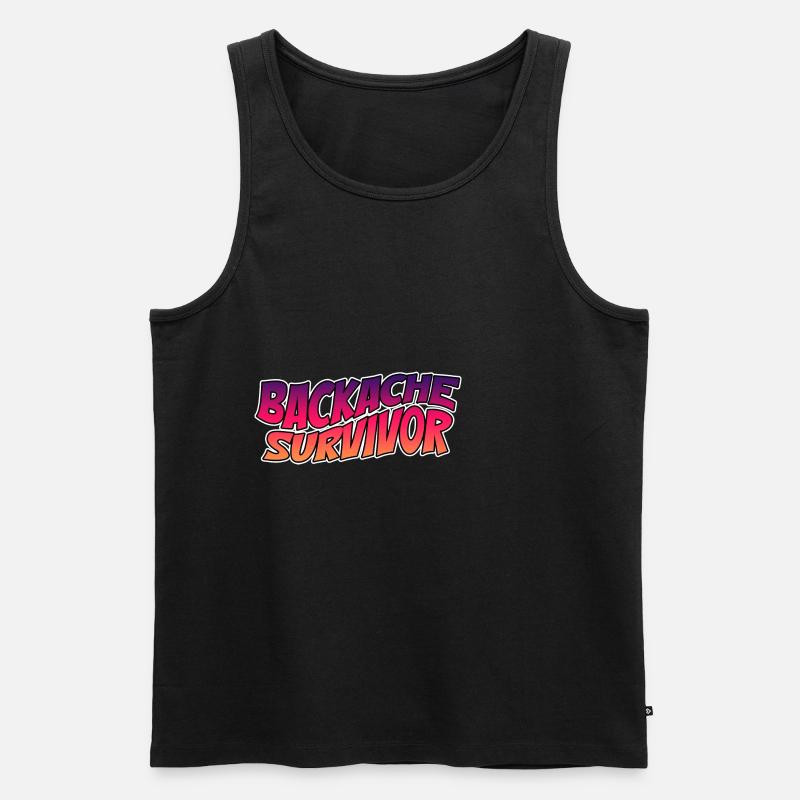Backache Survivor 4 - Männer Premium Bio Tank Top - Schwarz
