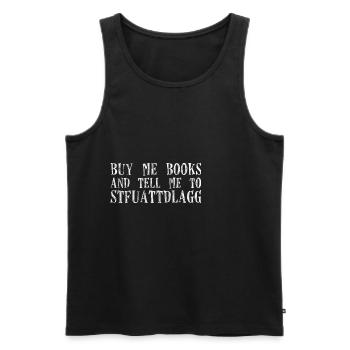 Achetez-moi des livres et dites-moi à Stfuattdlagg 3 - Débardeur bio Premium Homme - noir - Devant - Michal (187cm)