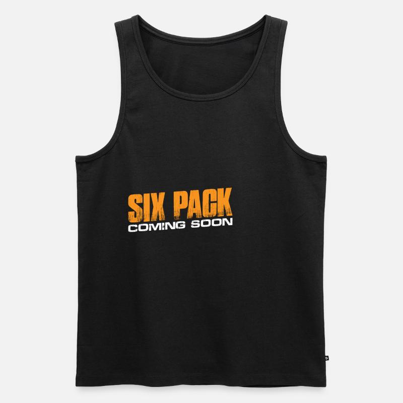 Six Pack Coming Soon 45 - Männer Premium Bio Tank Top - Schwarz