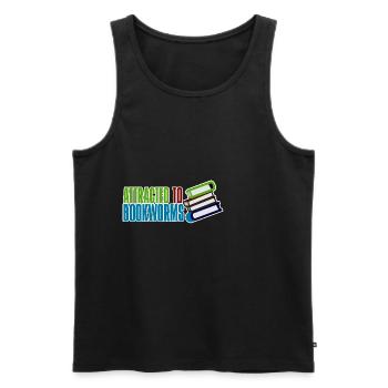 Attracted To Bookworms 2 - Men's Premium Organic Tank Top - black - Front - Michal (187cm)