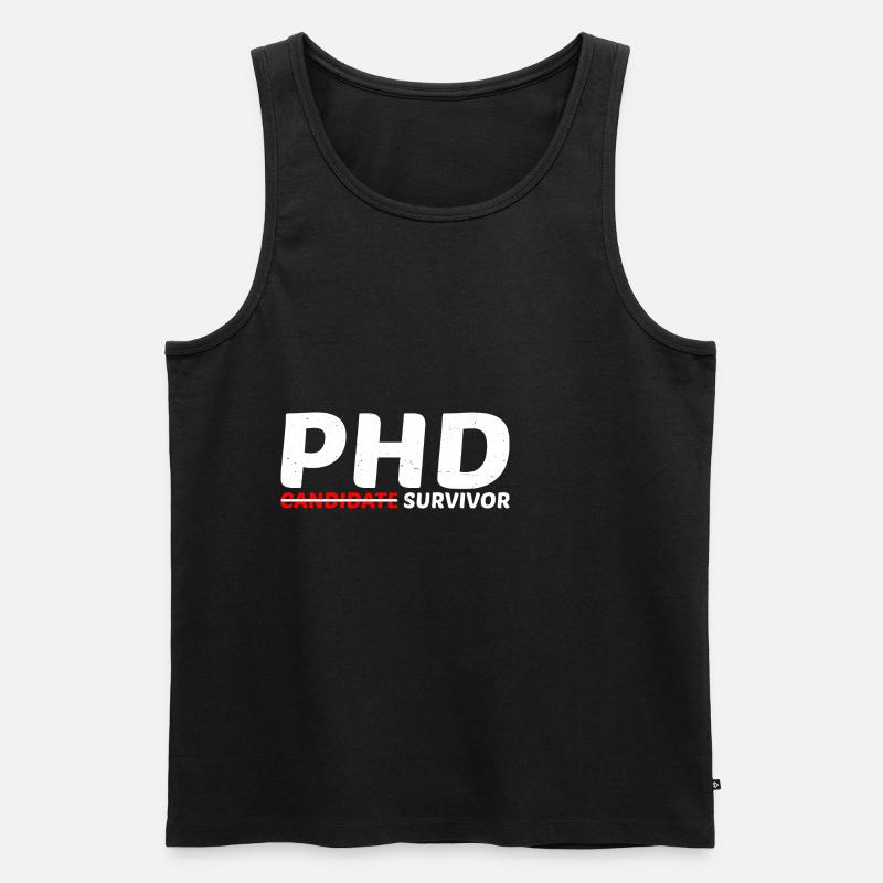 Phd Candidate Survivor 11 - Männer Premium Bio Tank Top - Schwarz