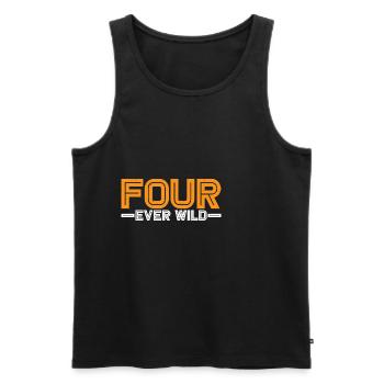 Four Ever Wild 54 - Männer Premium Bio Tank Top - Schwarz - Vorne - Michal (187cm)