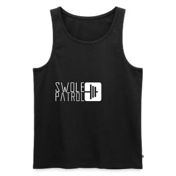 Swole Patrol 3 - Männer Premium Bio Tank Top - Schwarz - Vorne - Michal (187cm)